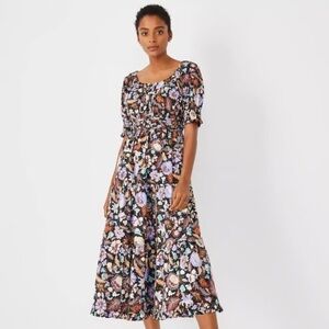 NWT- Ann Taylor Batik Midi Flare Dress Size: 12